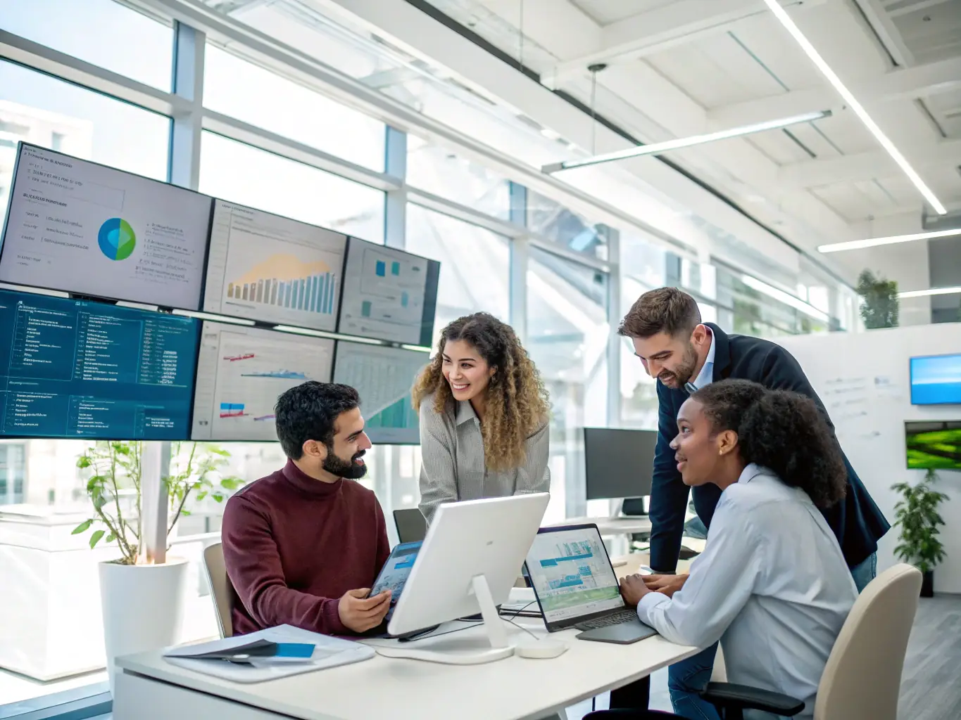 An image illustrating the integration of two companies' IT systems after a merger, symbolizing seamless transitions and aligned operations.